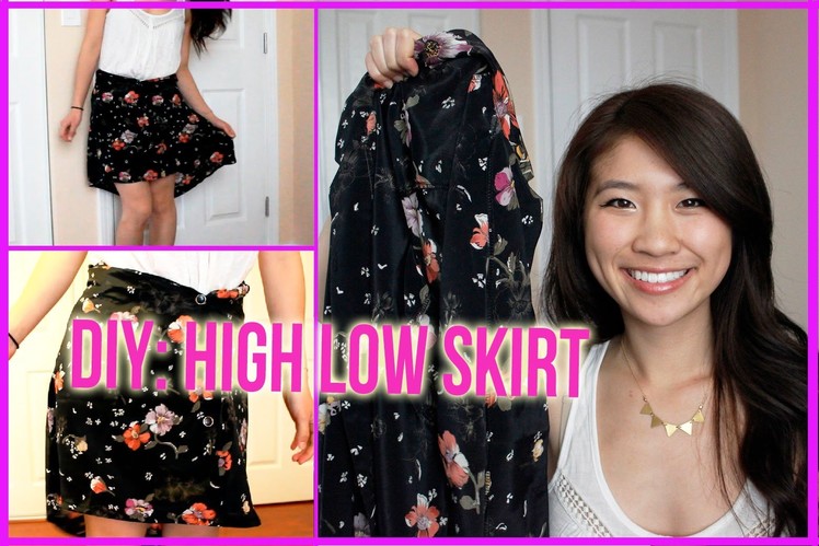 DIY: High Low Skirt from Long Sleeve Shirt