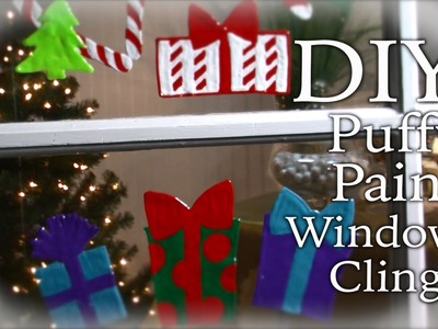 DIY Holiday Puffy Paint Window Clings