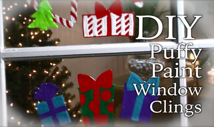 DIY Holiday Puffy Paint Window Clings