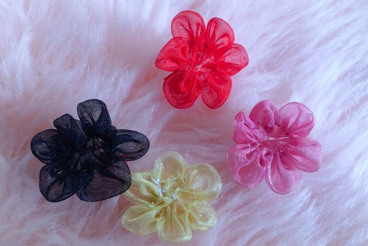 DIY: How to make a six petal ribbon flower.