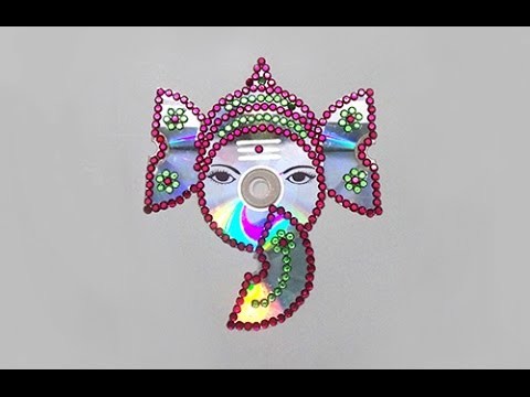 DIY - How to Make Lord Ganesh With Waste CD's - Tutorials