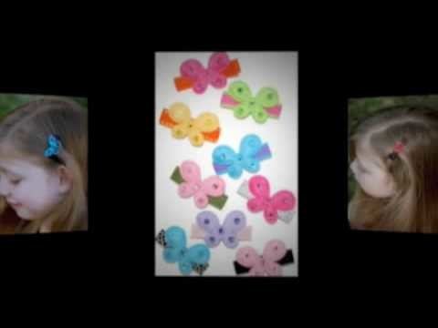 Handmade Headbands and Hair Clips Butterflies Hearts Flowers