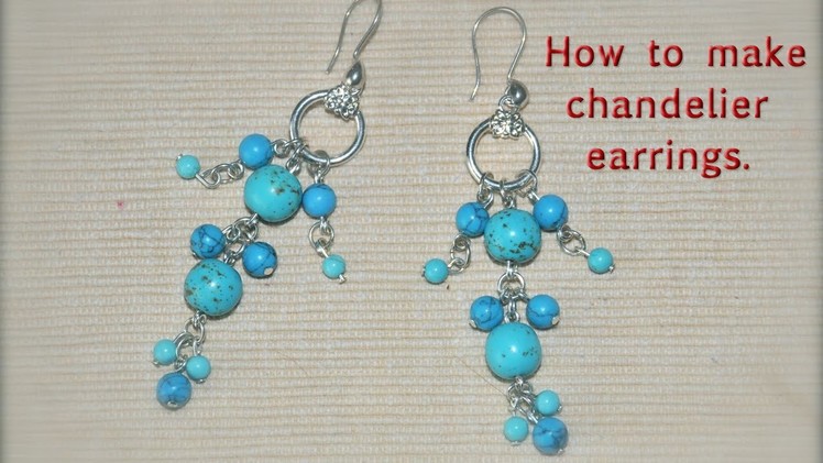 How to make chandelier earrings.DIY