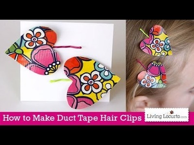 How to Make Duct Tape Heart Hair Clips | Easy Kids Craft