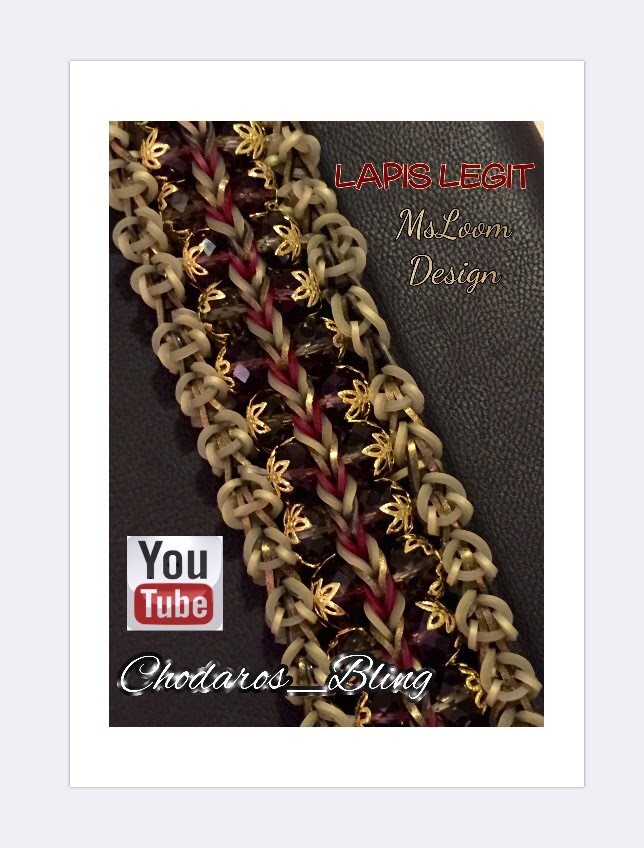 Lapis Legit Loom Band Bracelet Tutorial (Hook Only)