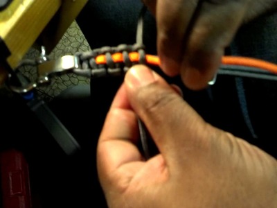 Making a paracord bracelet with custom charm and D Ring Shackle part 2