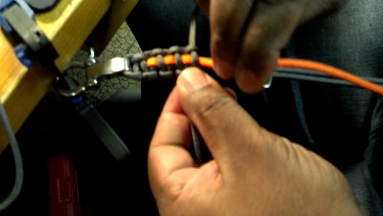 Making a paracord bracelet with custom charm and D Ring Shackle part 2