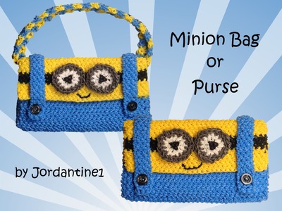 New Minion Bag. Purse. Pencil Case  - Loomigurumi. Amigurumi - Rainbow Loom - Hook Only - Crochet