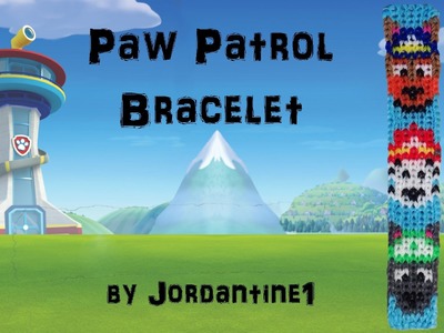 New Paw Patrol Dog Bracelet- Alpha Loom.Rainbow Loom -Police German Shepherd. Firefighter Dalmation
