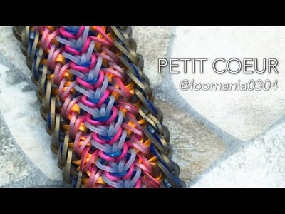 PETIT COEUR Rainbow Loom bracelet tutorial