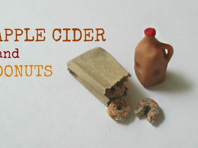 Polymer Clay Apple Cider and Donuts Tutorial (Miniature Mondays)