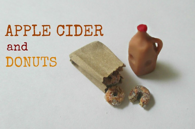 Polymer Clay Apple Cider and Donuts Tutorial (Miniature Mondays)
