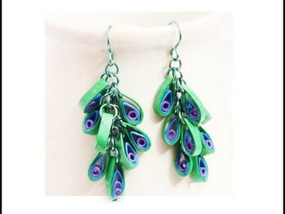 Quilling papers earring - New design quilling earring making tutorial video | quilling earring