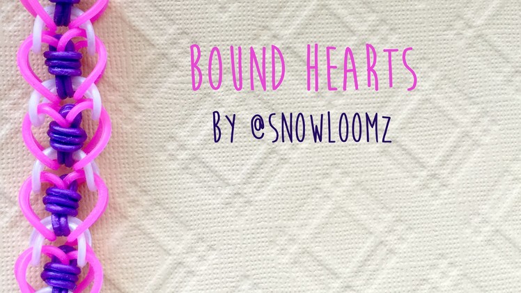 Rainbow Loom Bands Bound Hearts by @SnowLoomz