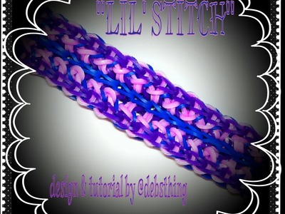 Rainbow Loom Bracelet "LIL' STITCH" (Original Design) (ref #3Pll)