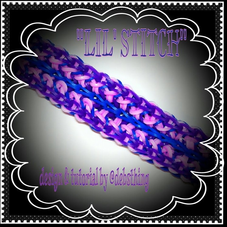 Rainbow Loom Bracelet "LIL' STITCH" (Original Design) (ref #3Pll)