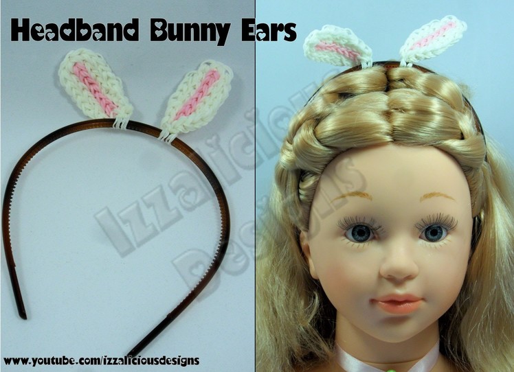 Rainbow Loom Headband Bunny Ear Charms
