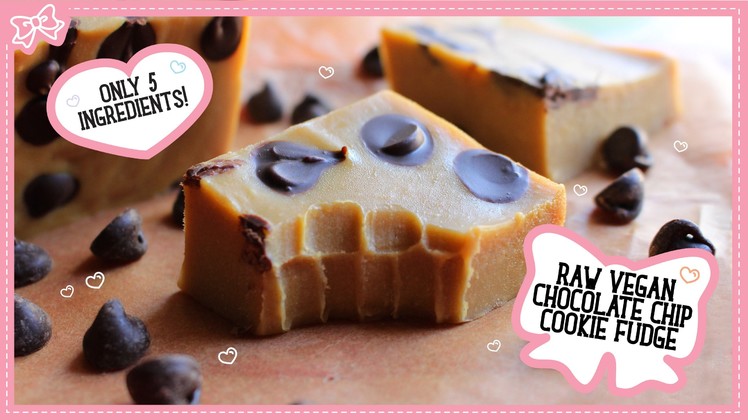 Raw Vegan Chocolate Chip Cookie Fudge with Only 5 Ingredients! Collab with MindOverMunch!