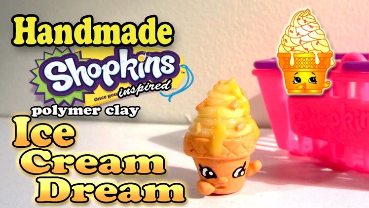 Season 2 Shopkins: How To Make Ice Cream Dream (Orange) Polymer Clay Tutorial!