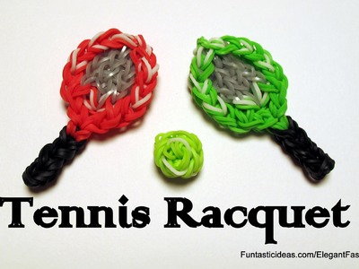Tennis Racquet Charm - How to Rainbow Loom design -Sport Series