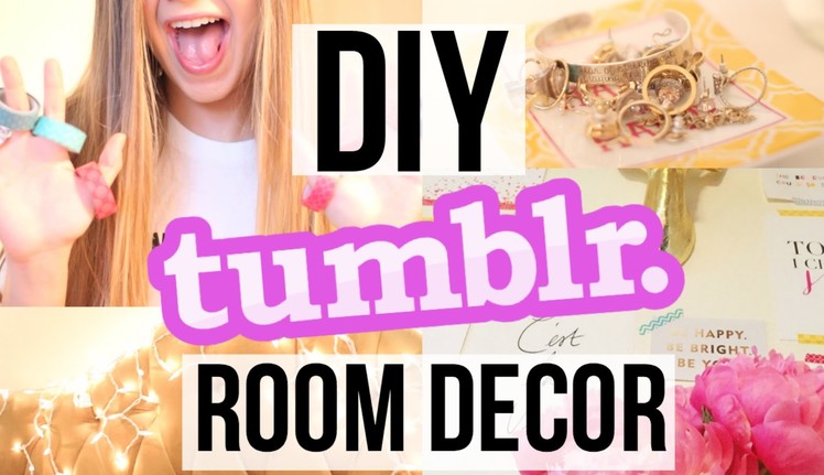 TUMBLR DIY: Easy Ways to Decorate Your Room - Gallery Wall, Twinkle Lights, & MORE!!