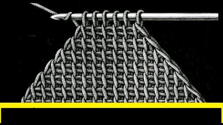 Tunisian crochet entrelac throw