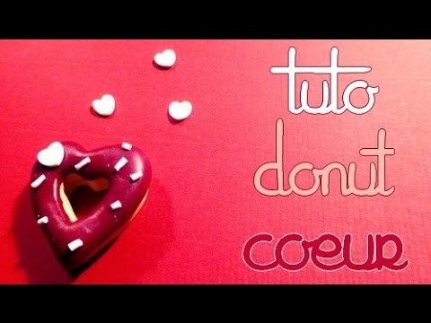 Valentine Heart Shaped Donut l Polymer clay Fimo miniature tutorial