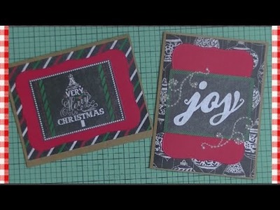 2 Easy Paper & Tape Holiday Cards ~ The Holidays are Coming!