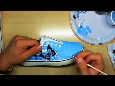 Butterflies Custom Painted Shoes | Simone Manenti