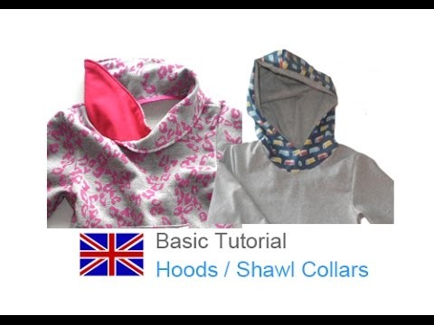DIY basic sewing tutorial hood, round hood or pointed hood, shawl collars