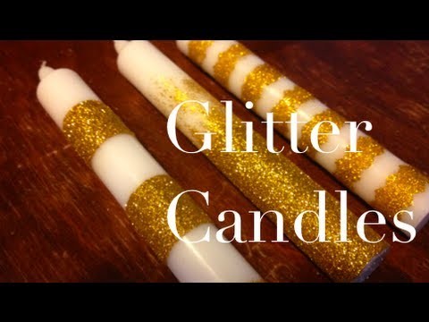 DIY: Glitter Candles ♡ Theeasydiy #RoomDecor