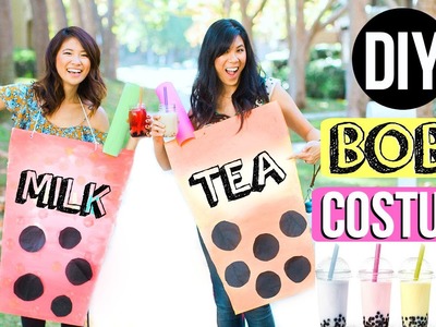 DIY Halloween Costume for Couples! Last Minute Idea - Boba Milk Tea