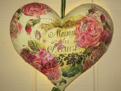 DIY How to Decoupage a French Heart