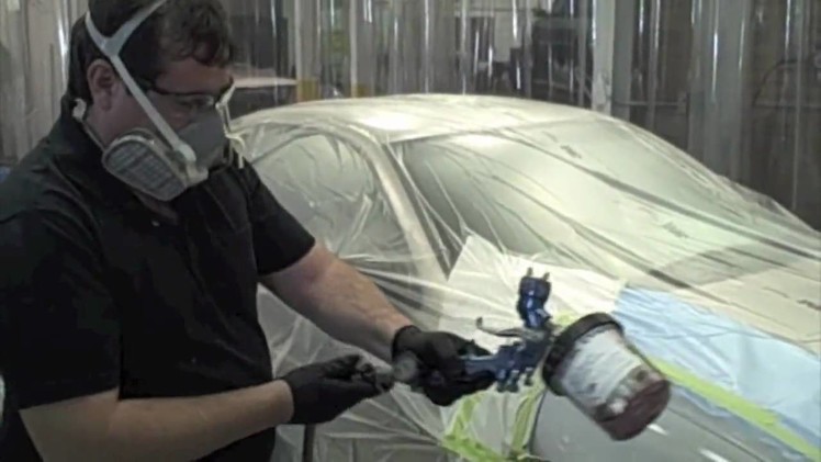 DIY How To Spray Primer Surfacer - Automotive Paint and Refinish Training in HD