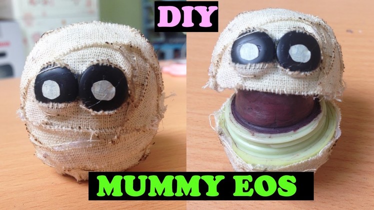 DIY MUMMY HEAD EOS | DIY Cute Halloween EOS Lip Balm