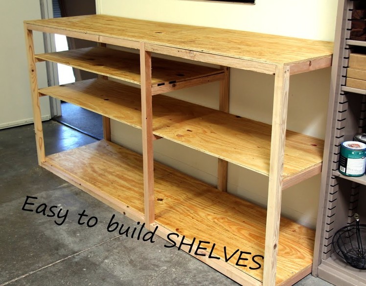 DIY Shop or Garage Shelf for Storage and Organization.   Kreg Pocket Hole project.