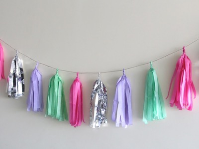 DIY TISSUE TASSEL GARLAND