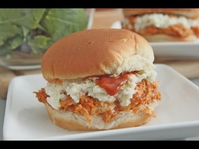 Easy Sweet & Spicy Pulled BBQ Chicken Sandwiches