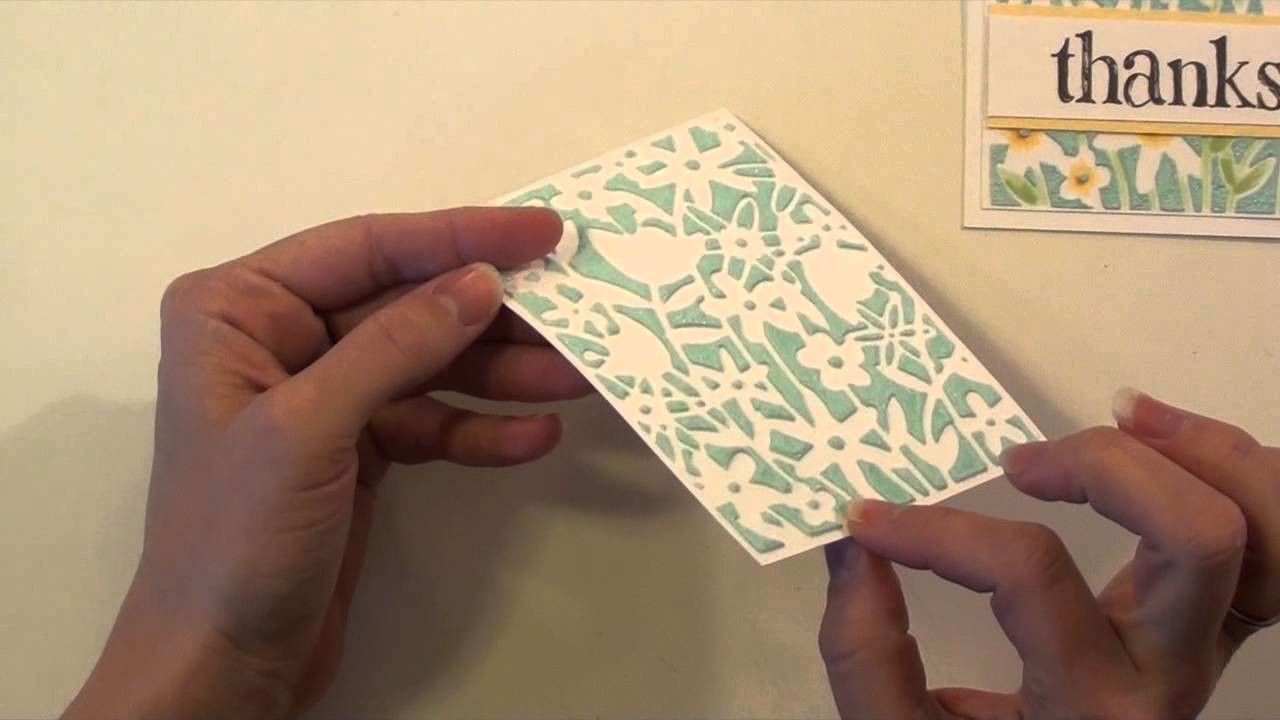 Embossing Paste with DIY Stencils