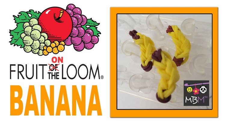 Fruit ON the Loom Charms - Banana made on the Wonder Loom