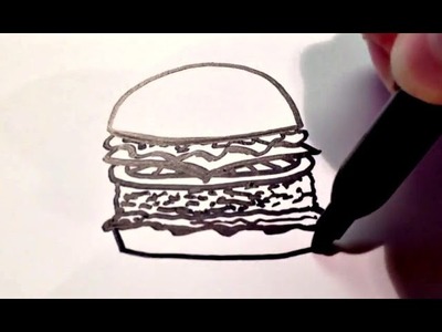 How to Draw a Cartoon Hamburger