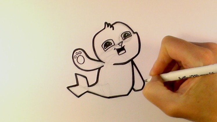 How to Draw a Cartoon Seal From Animal Jam - zooshii Style