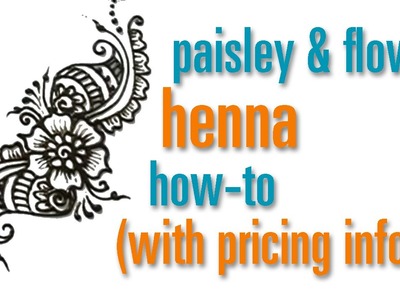 How to Draw a Flower & Paisley Henna. Mehndi design : festival pricing