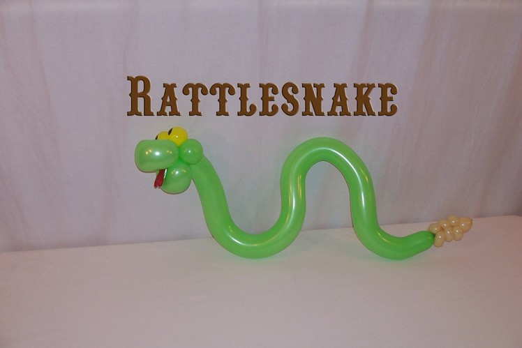 How to make a Balloon Rattlesnake by Stretch the Balloon Dude