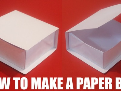 How to make a paper box with a lid that opens