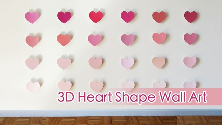 Ombre 3D Heart Shape Wall Art | Sunny DIY