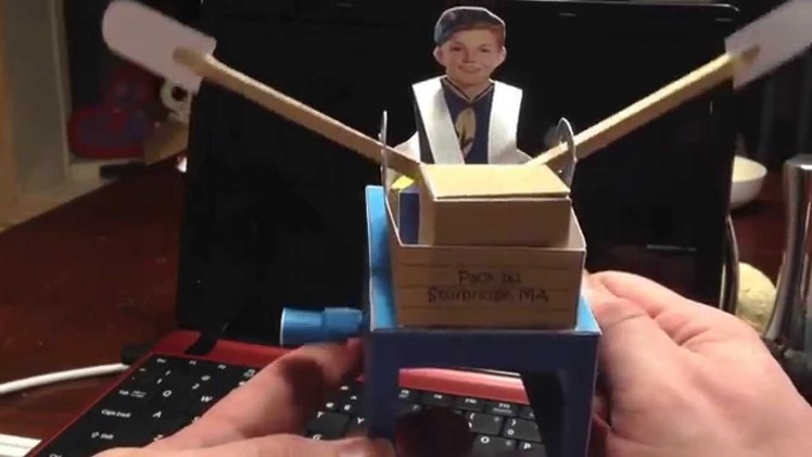 Paper craft Cub Scout rowboat
