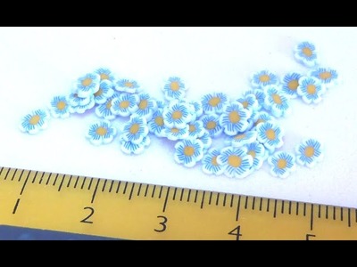 Polymer Clay Miniature - Blue Flower Cane