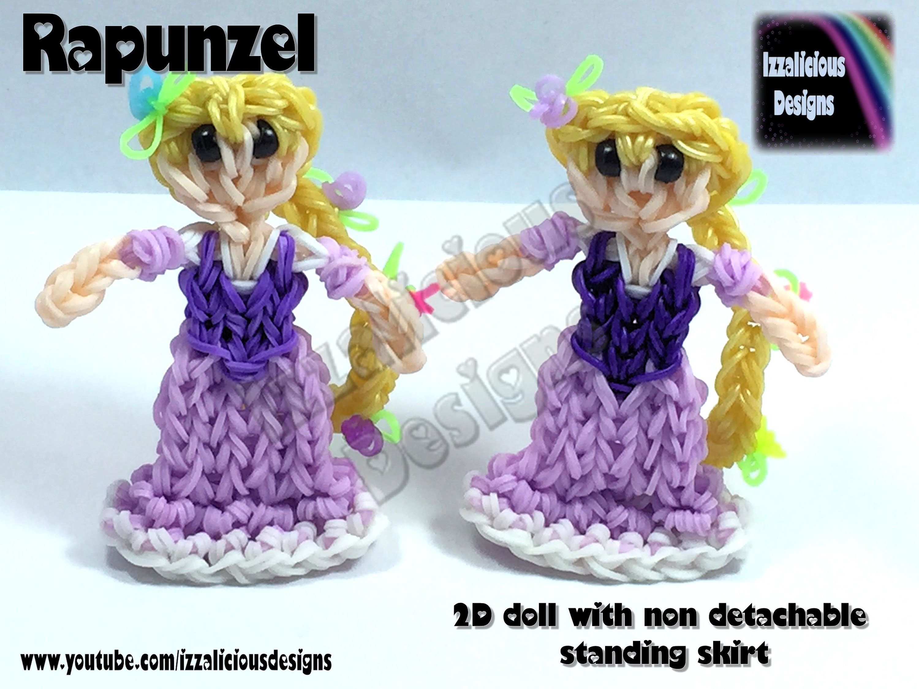 Rainbow Loom Rapunzel.Tangled Princess Action Figure.Charm - 2D ...