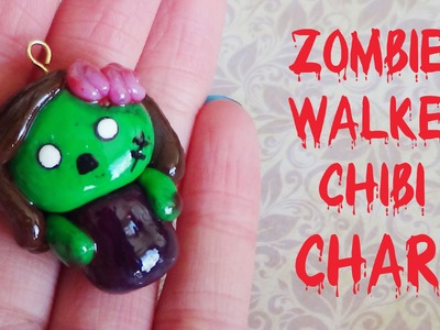 Zombie.Walker Chibi Charm- Polymer Clay